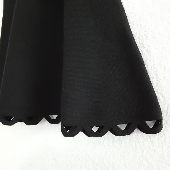 Milly Minis Eyelet Flare Dress Black Stretch Knit Toddler 2 Fit Flare Twirl NWT - Picture 4 of 12